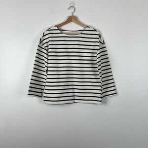 Madewell pullover long sleeve raw hem sleeve crewneck wide sleeve top Size Small